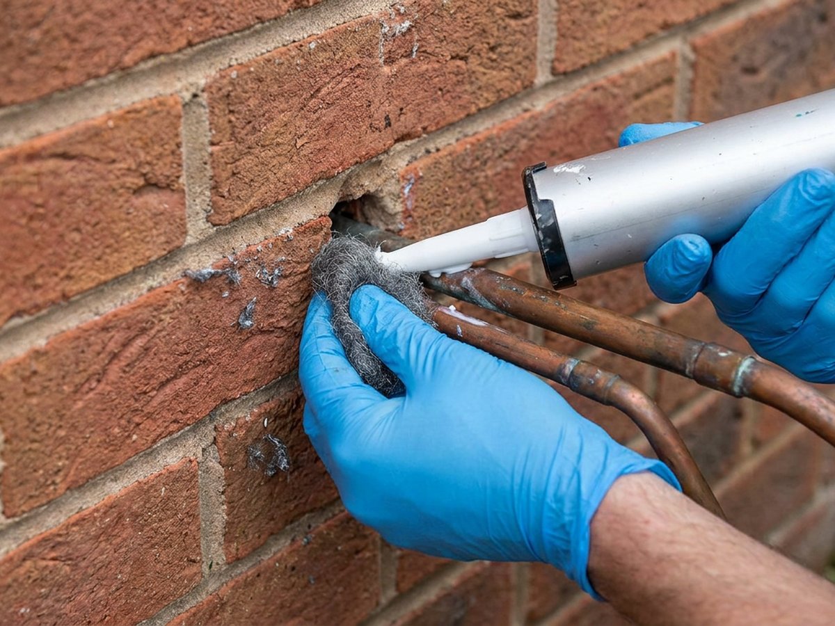 Sealing a rodent entry point around a foundation vent in Memphis, TN